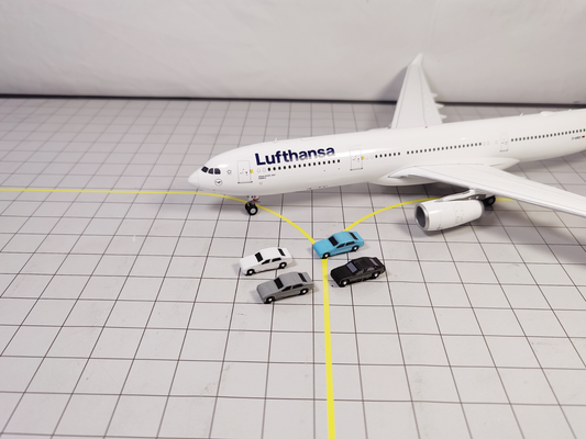 20x Car Vehicles Assorted Set Airport/Aircraft Scenery 1:200 Scale Custom Models