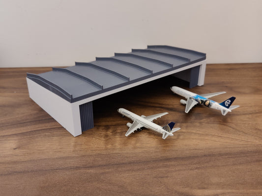 Large Aircraft Hangar Maintenance Building Airport Model 1:500 Scale Custom