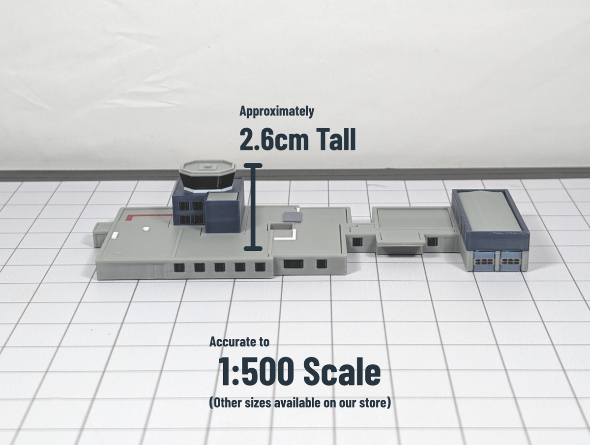 Glasgow Airport ATC Air Traffic Control Tower 1:500 Scale Building Model Scenery