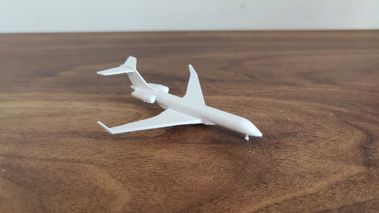 2x Bombardier Global 7500 Business Private Jet Model Scenery Diorama 1:400 Scale (Blank)