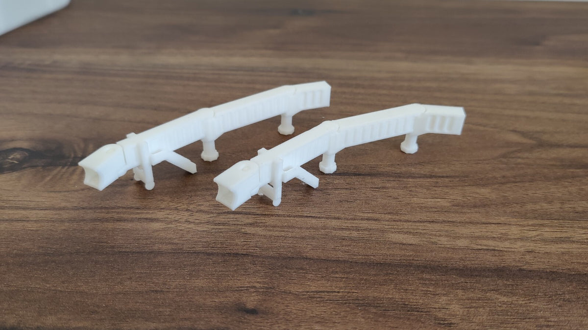 3x Widebody Air Jet Bridge Gates Grey/White/Black 1:400 Scale Airport Diorama
