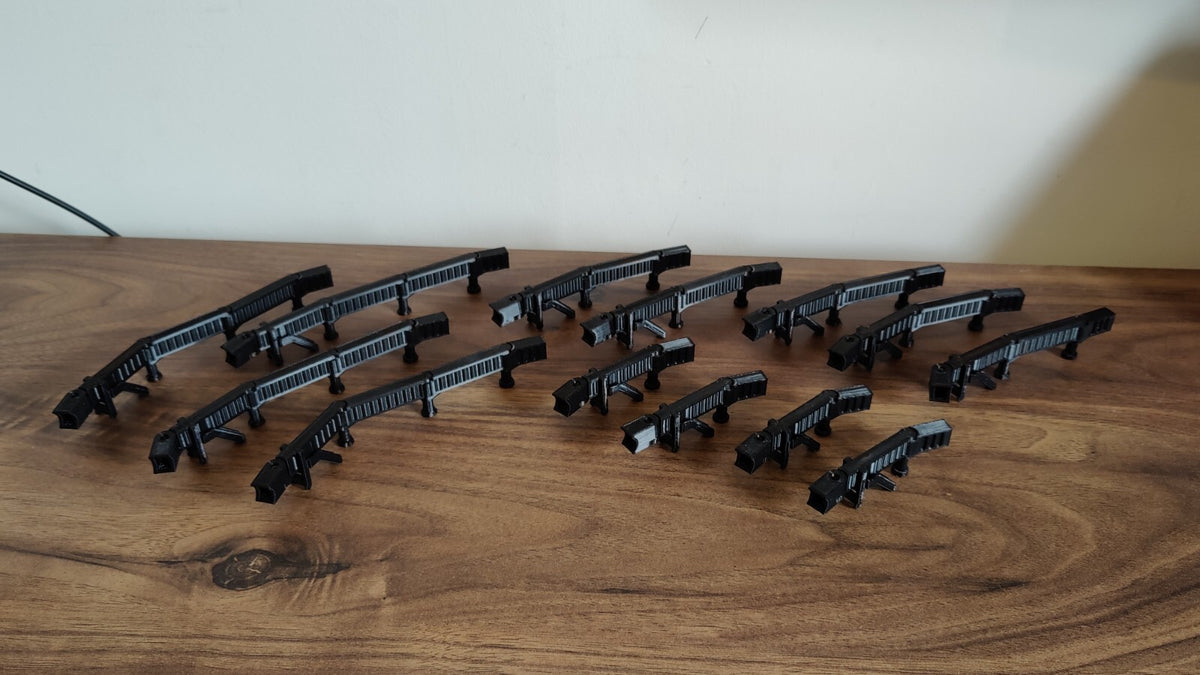 3x Widebody Air Jet Bridge Gates Grey/White/Black 1:400 Scale Airport Diorama