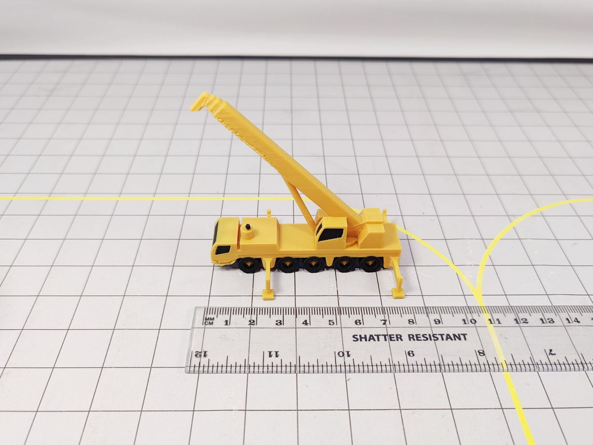 2x Crane Truck Airport Construction Site GSE Vehicle Scenery Models 1:200 Scale
