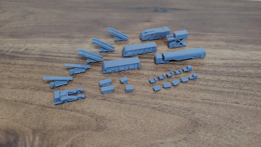 25x Wide Body GSE Ground Service Tug/Stair/Bus/Truck 1:400 Scale Airport Diorama