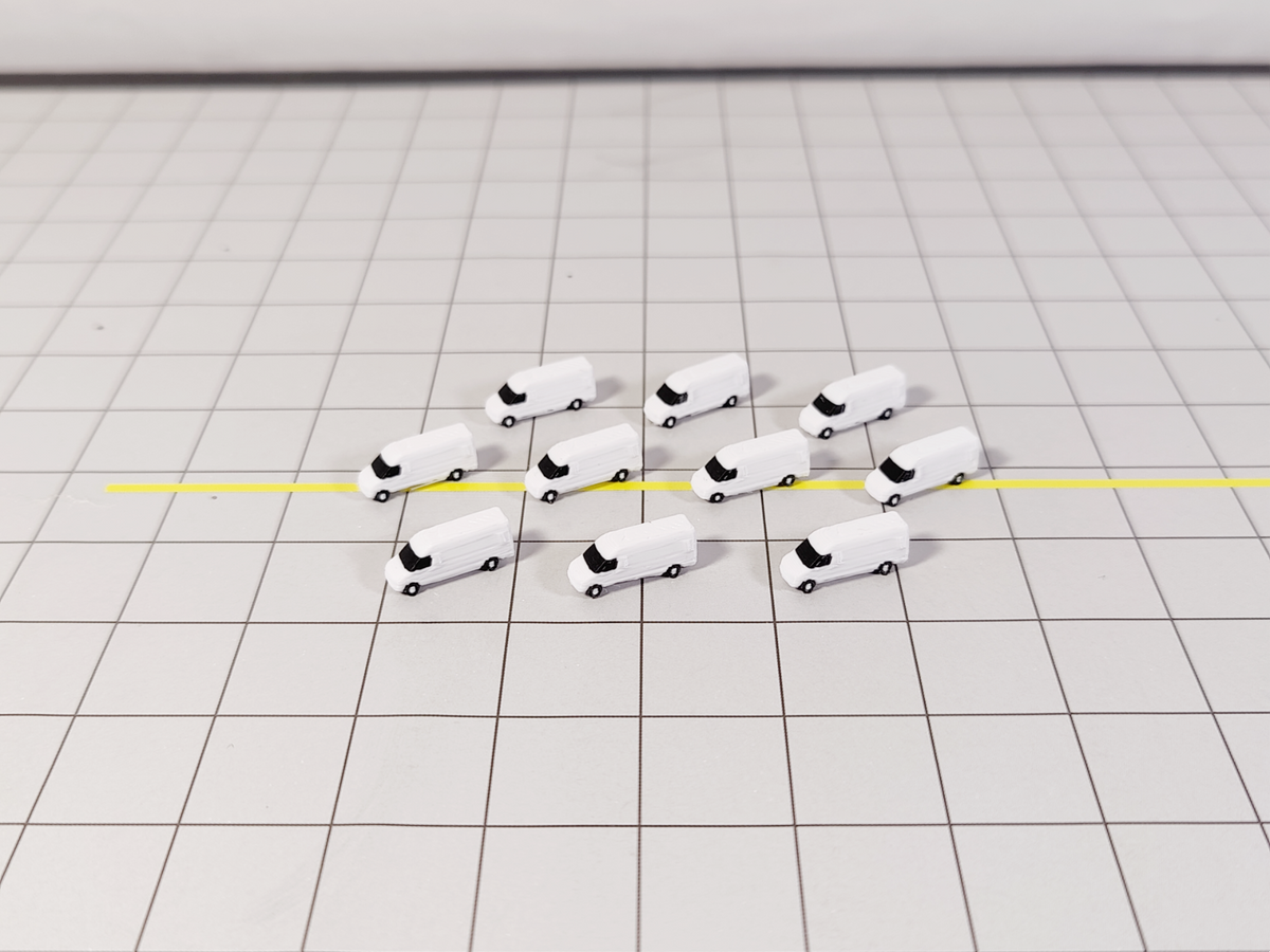 10x Courier Sprinter Vans Cargo Airport Aircraft Vehicles 1:400 Scale
