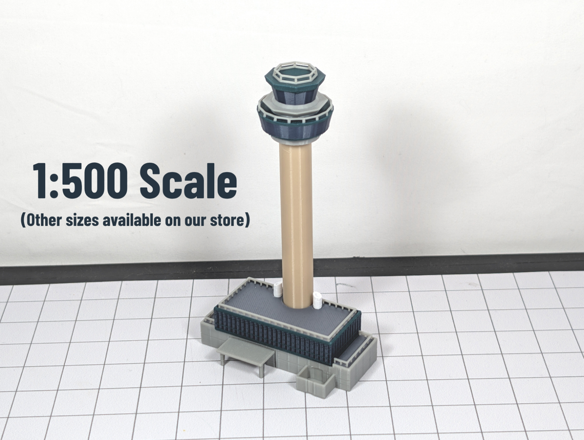 London Stansted Airport ATC Air Traffic Control Tower 1:500 Scale Building Model