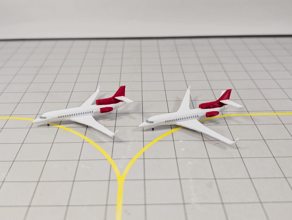 2x Dassault Falcon 8X Business Private Jet Models Painted Liveries 1:400 Scale