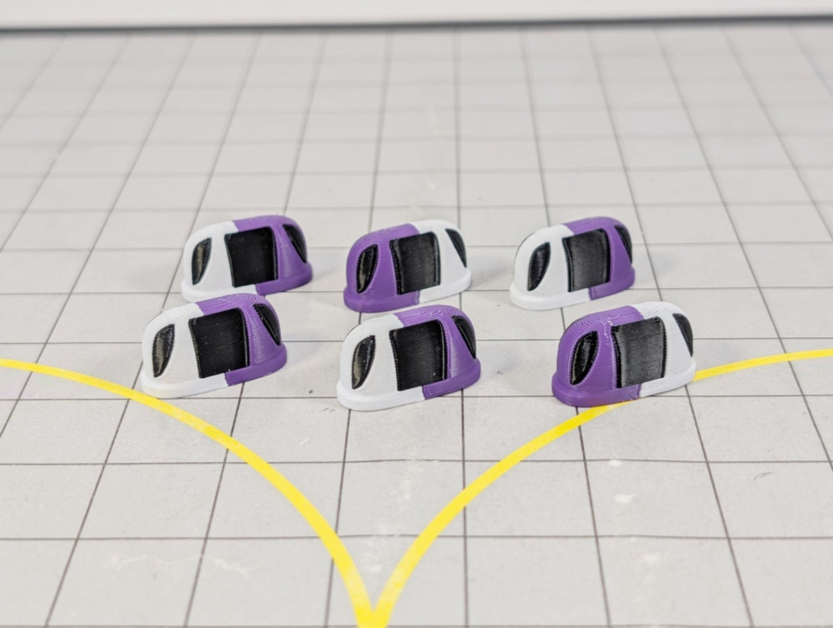 Heathrow T5 Car Park Pods (x6) Airport GSE Vehicles 1:200 Scale Scenery Diorama