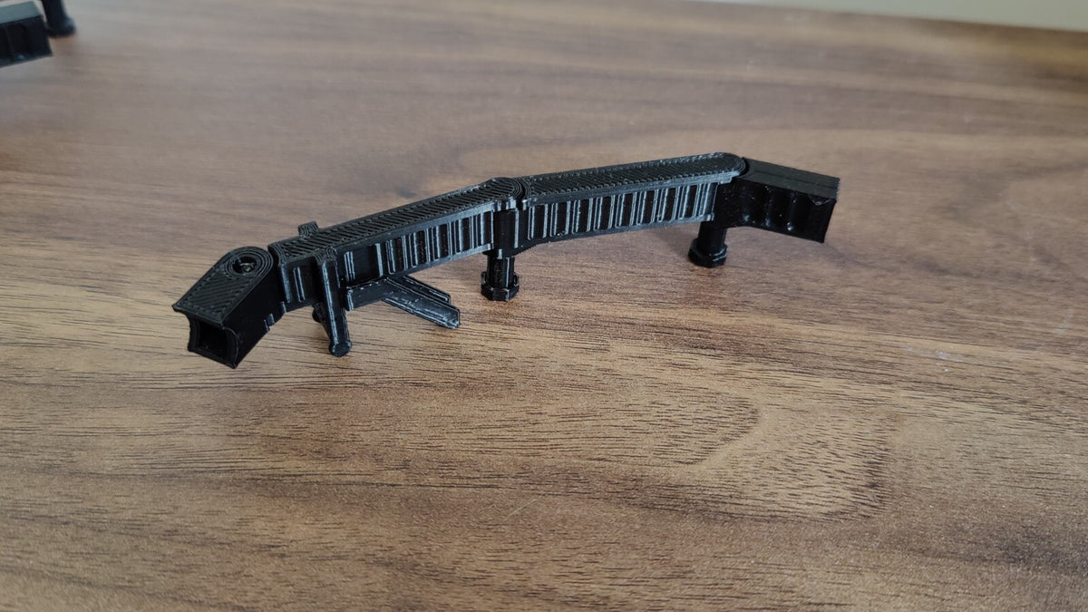 3x Widebody Air Jet Bridge Gates Grey/White/Black 1:400 Scale Airport Diorama