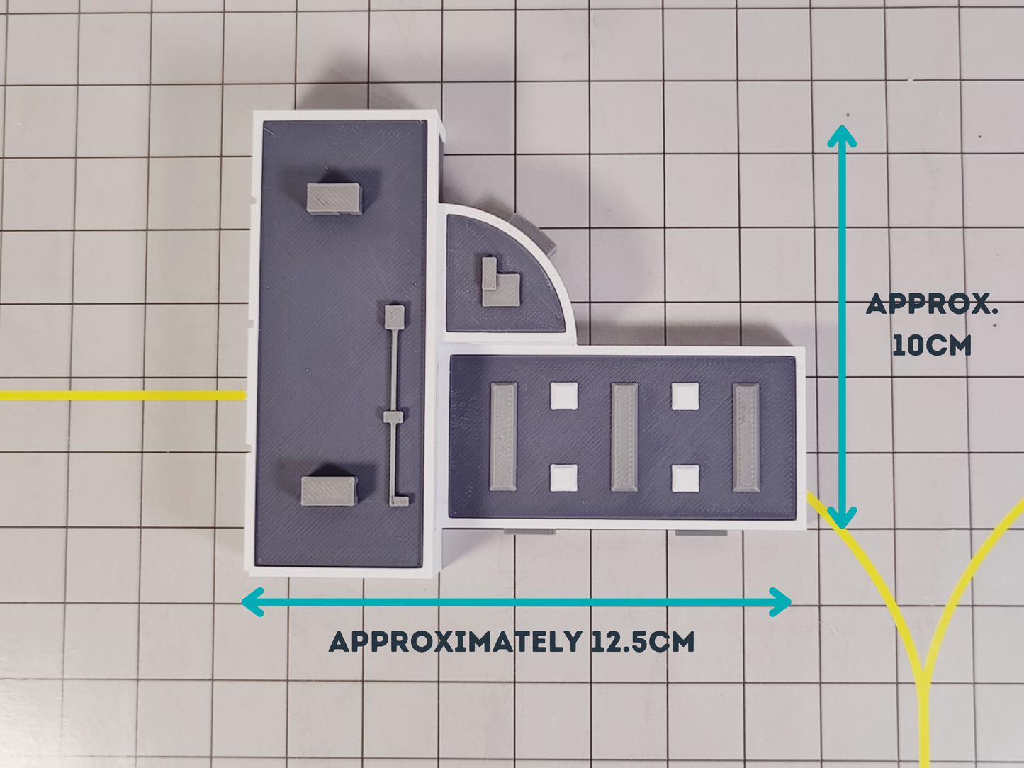 AIRPORT FBO Business Jet Terminal + Hangar Aircraft Building Diorama 1:400 Scale