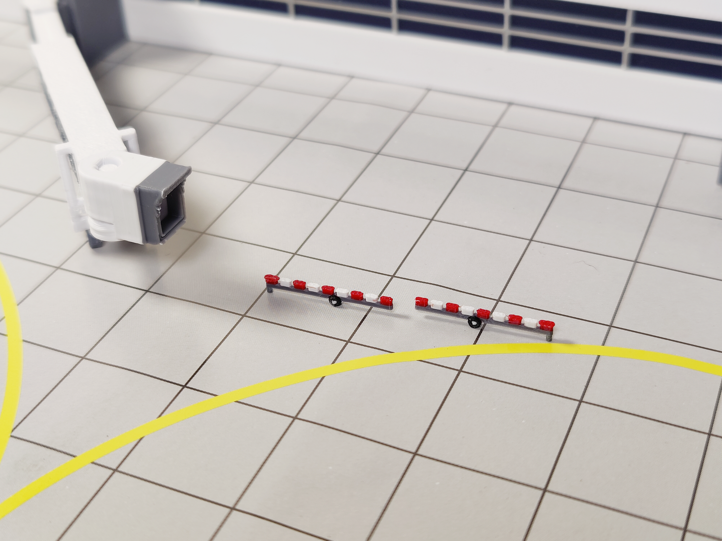 10x Wheeled Airport Road/Taxiway Barriers Aircraft GSE Models 1:400 Diorama