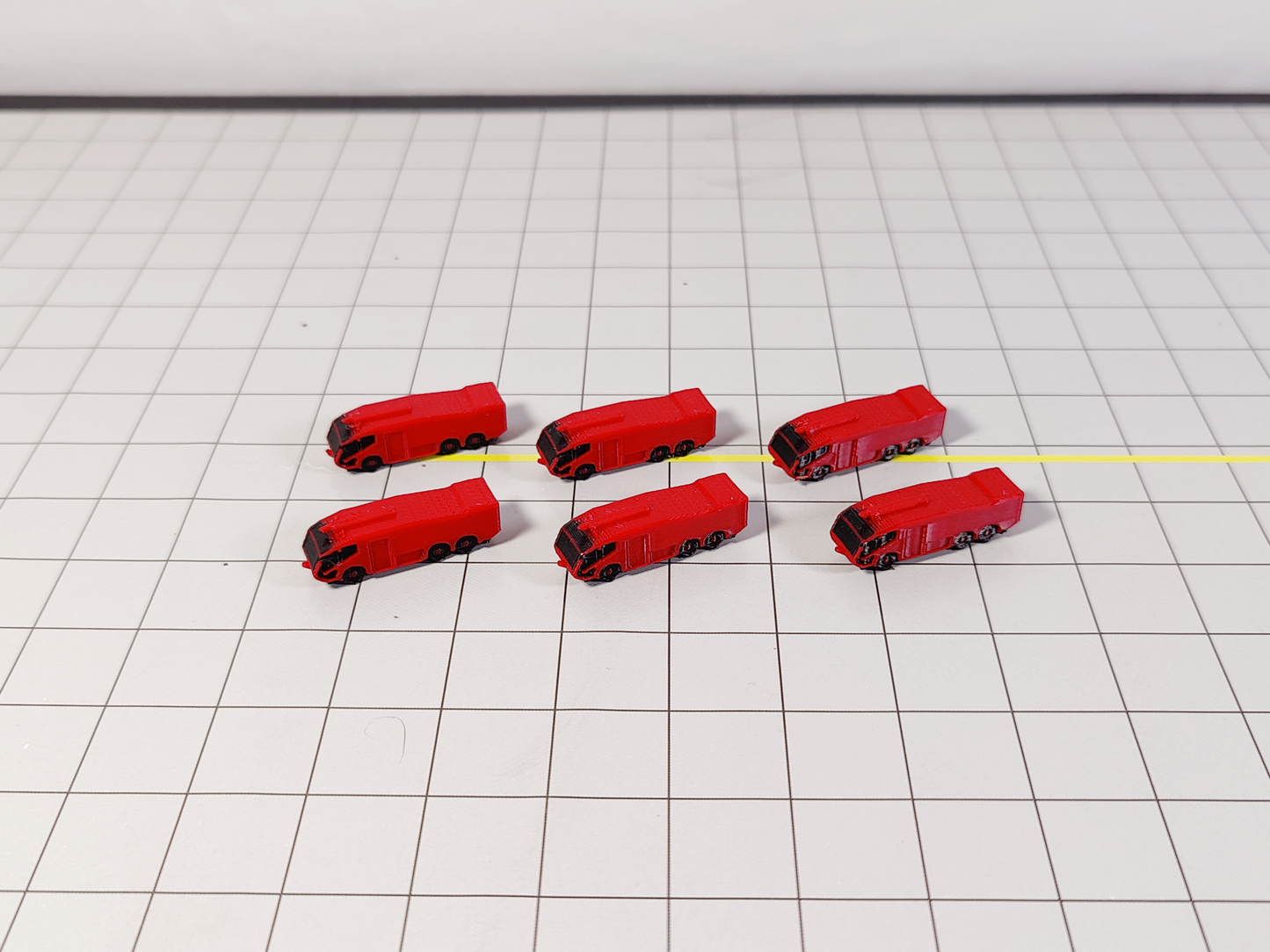 6x Airport Panther Fire Trucks Aircraft GSE Equipment 1:400 Scale Diorama