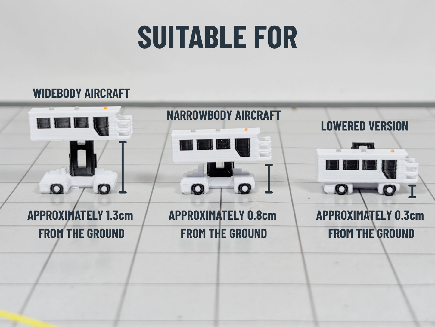 AMBULIFT (x8) Airport GSE Disabled Passenger Boarding Lift 1:400 Scale Diorama