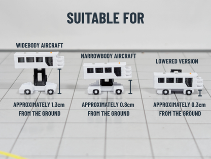 AMBULIFT (x8) Airport GSE Disabled Passenger Boarding Lift 1:400 Scale Diorama