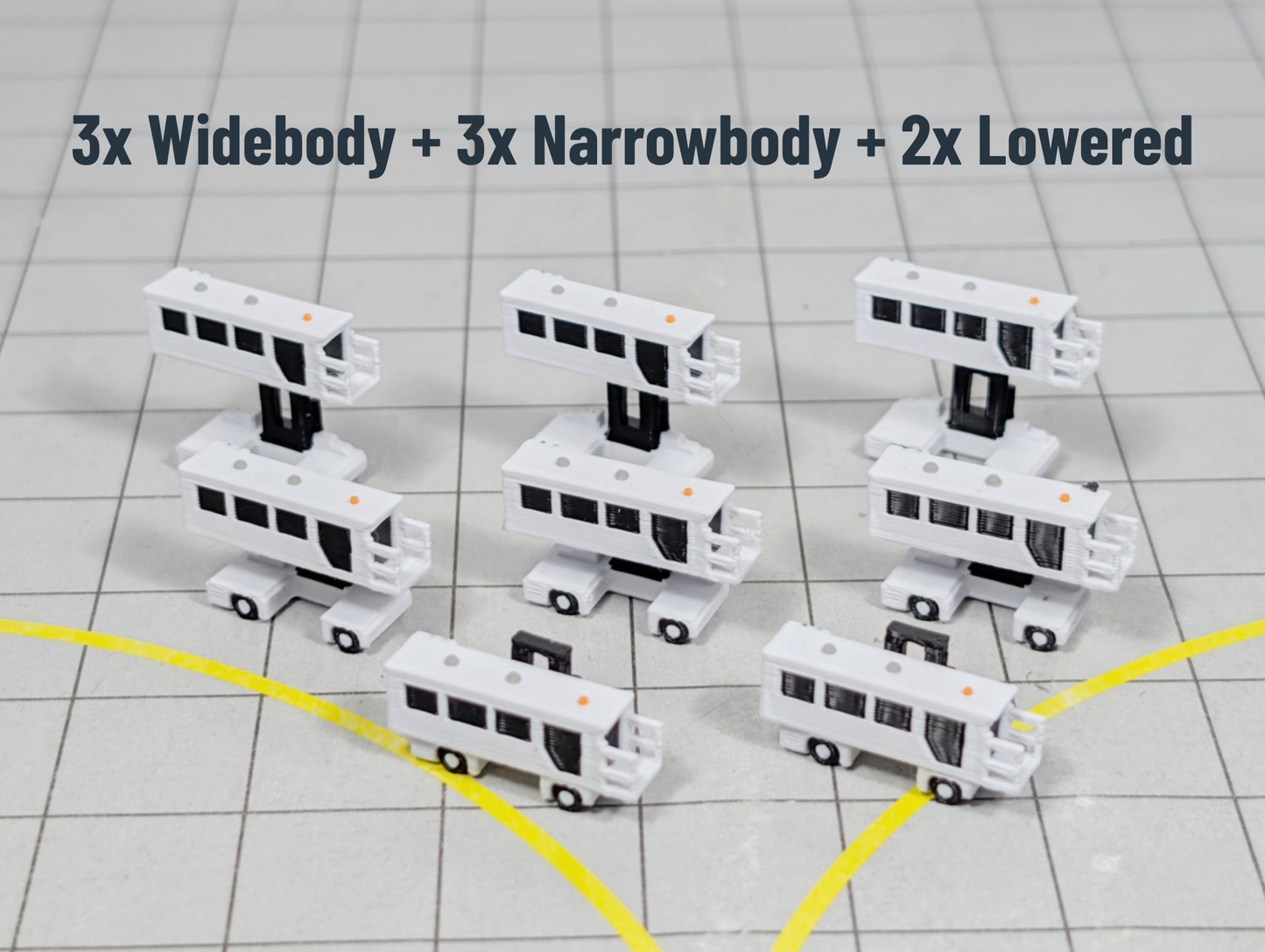 AMBULIFT (x8) Airport GSE Disabled Passenger Boarding Lift 1:400 Scale Diorama