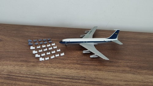 6x Dolly Tug + Trailers Airport GSE Ground Service Equipment 1:400 Scale Diorama (Blank)