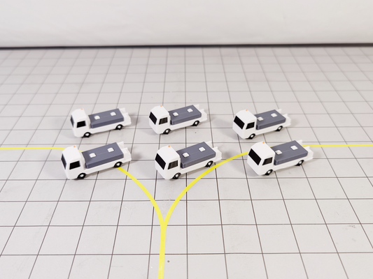 6x Toilet/Lavatory Service Truck Airport GSE Vehicle 1:200 Scale Diorama Models