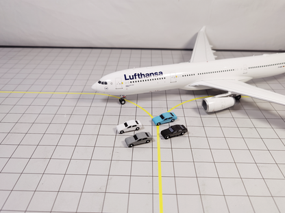 20x Car Vehicles Assorted Set Airport/Aircraft Scenery 1:200 Scale Custom Models