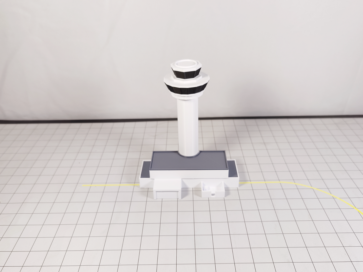 Airport ATC Air Traffic Control Tower Diorama Model 1:400 Scale White Stansted