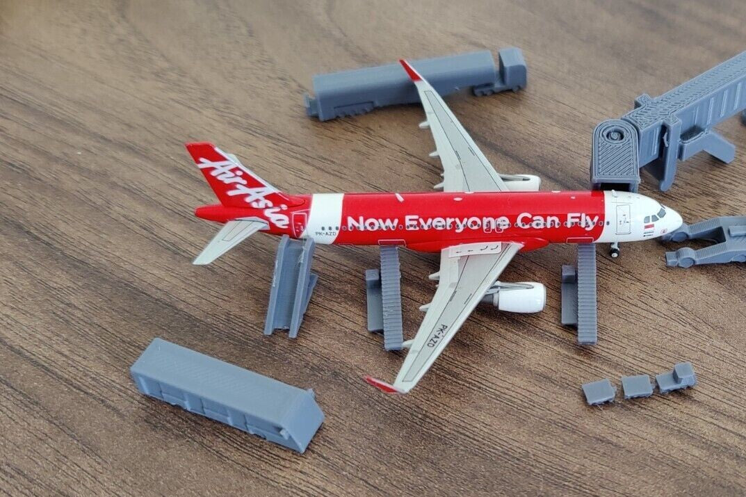 10x Aircraft Stairs Airport GSE Service Equipment Models 1:400 Scale Diorama (Blank)