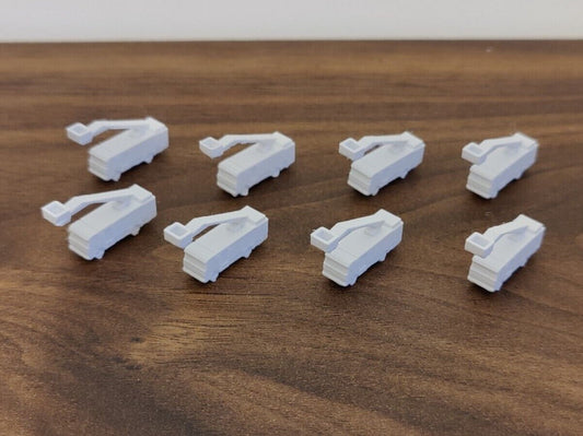 8x Aircraft De-icing Trucks GSE Ground Vehicles Models 1:400 Scale Diorama (Blank)