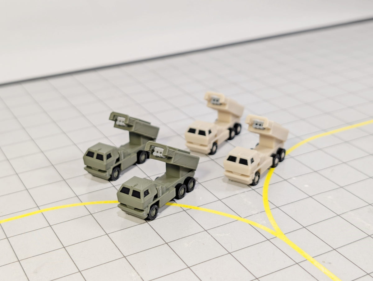 Military HIMARS Missile Launch Trucks (x4) Airport GSE Vehicles 1:200 Scale