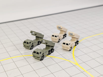 Military HIMARS Missile Launch Trucks (x4) Airport GSE Vehicles 1:200 Scale