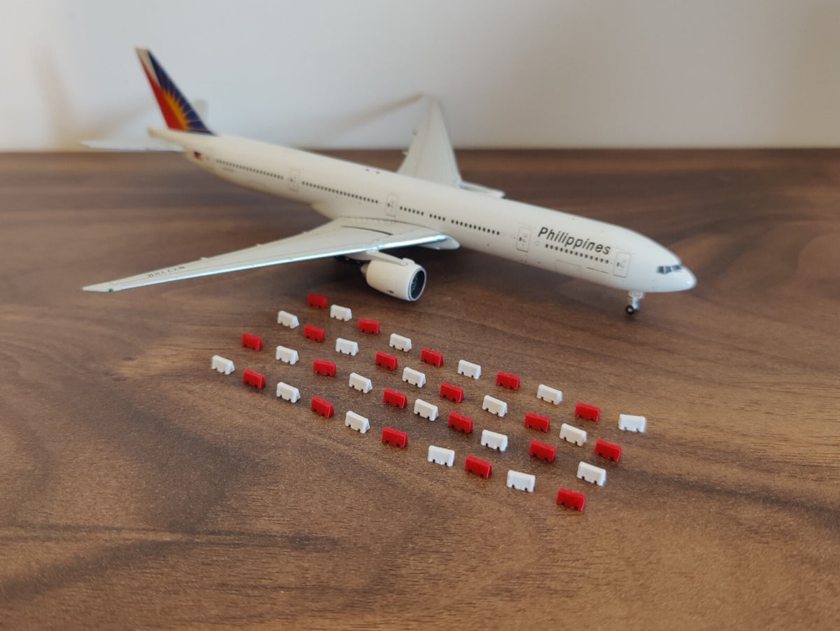 100x Red & White Airport Block Fences Aircraft Taxiway/Apron Models 1:400 Scale