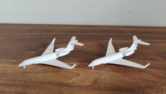 2x Gulfstream G650 Business Private Jet Models Scenery Diorama 1:400 Scale (Blank)