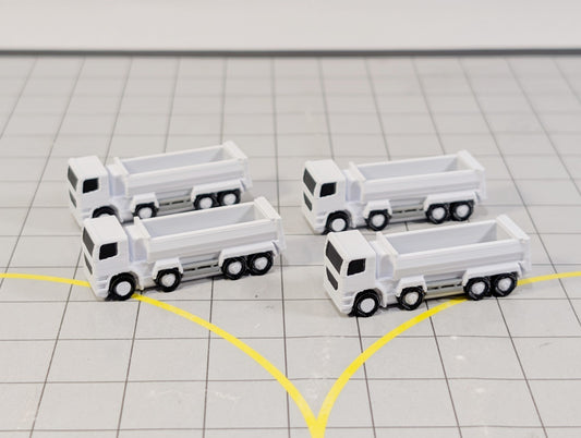 Tipper Truck (x4) Airport Construction GSE Vehicles 1:200 Scale Scenery Diorama
