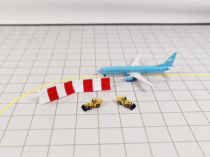 8x Front Loader Diggers Airport Construction Site GSE Scenery Models 1:500 Scale