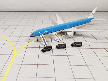 10x Black Airport VIP/Crew Minibuses/Vans Vehicles Models 1:500 Scale Diorama