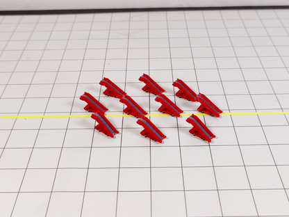 10x Narrowbody Aircraft Stairs Airport GSE Vehicles 1:400 Scale Diorama
