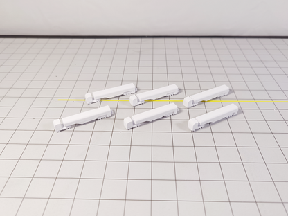 6x Fuel Bowser Trucks Airport GSE Ground Service Equipment 1:400 Scale Diorama (Blank)