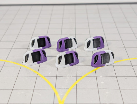 Heathrow T5 Car Park Pods (x6) Airport GSE Vehicles 1:200 Scale Scenery Diorama