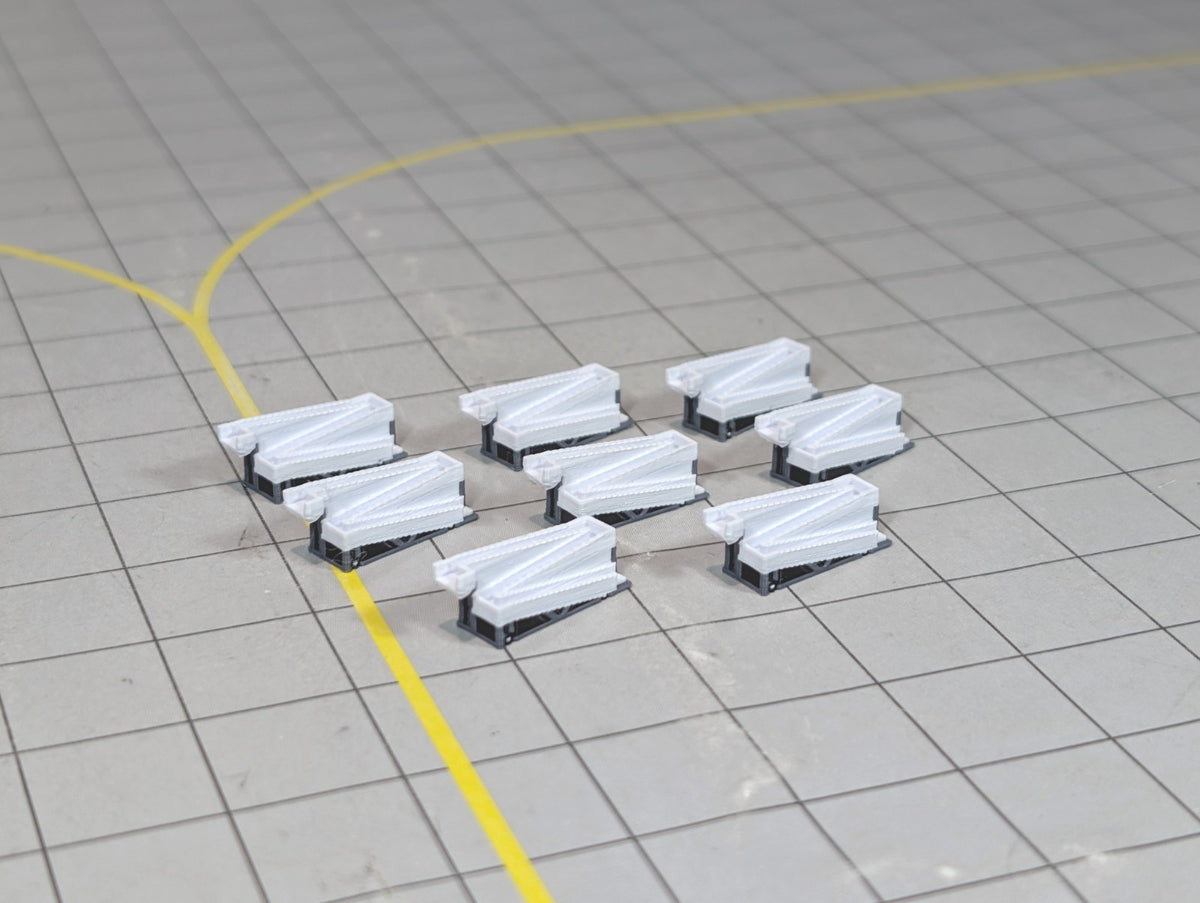 Aircraft GSE Boarding Ramps (x8) Airport Passenger Ramp Models 1:500 Diorama
