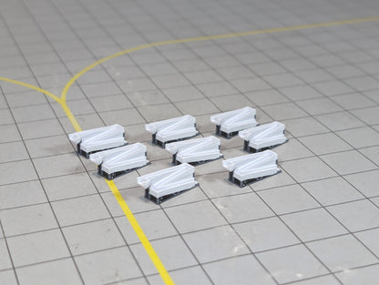 Aircraft GSE Boarding Ramps (x8) Airport Passenger Ramp Models 1:500 Diorama