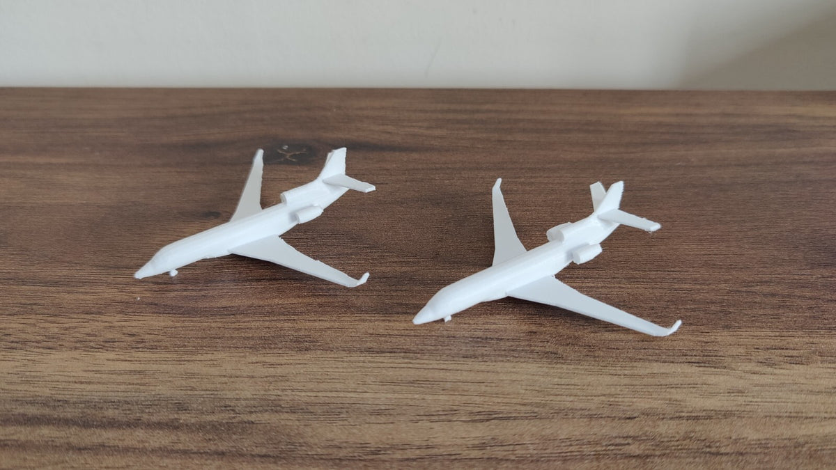 2x Dassault Falcon 8x Business Private Jet Models Scenery Diorama 1:400 Scale (Blank)