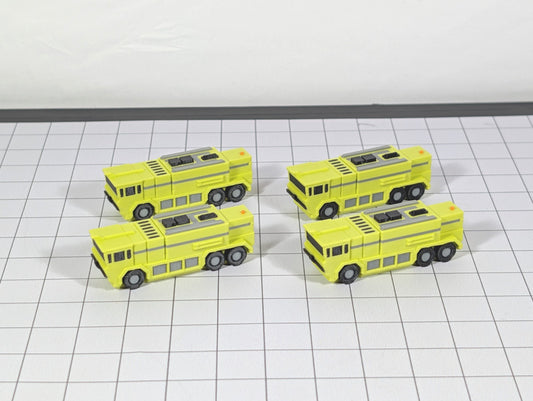 Airport Fire Truck (x4) US Style GSE Vehicles 1:200 Scale Aircraft Scenery