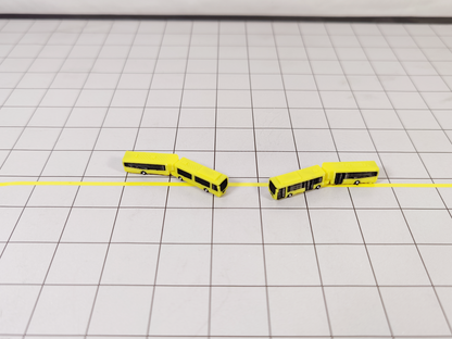 5x Airport Car Park Articulated Bendy Buses GSE 1:400 Scale Vehicle Models