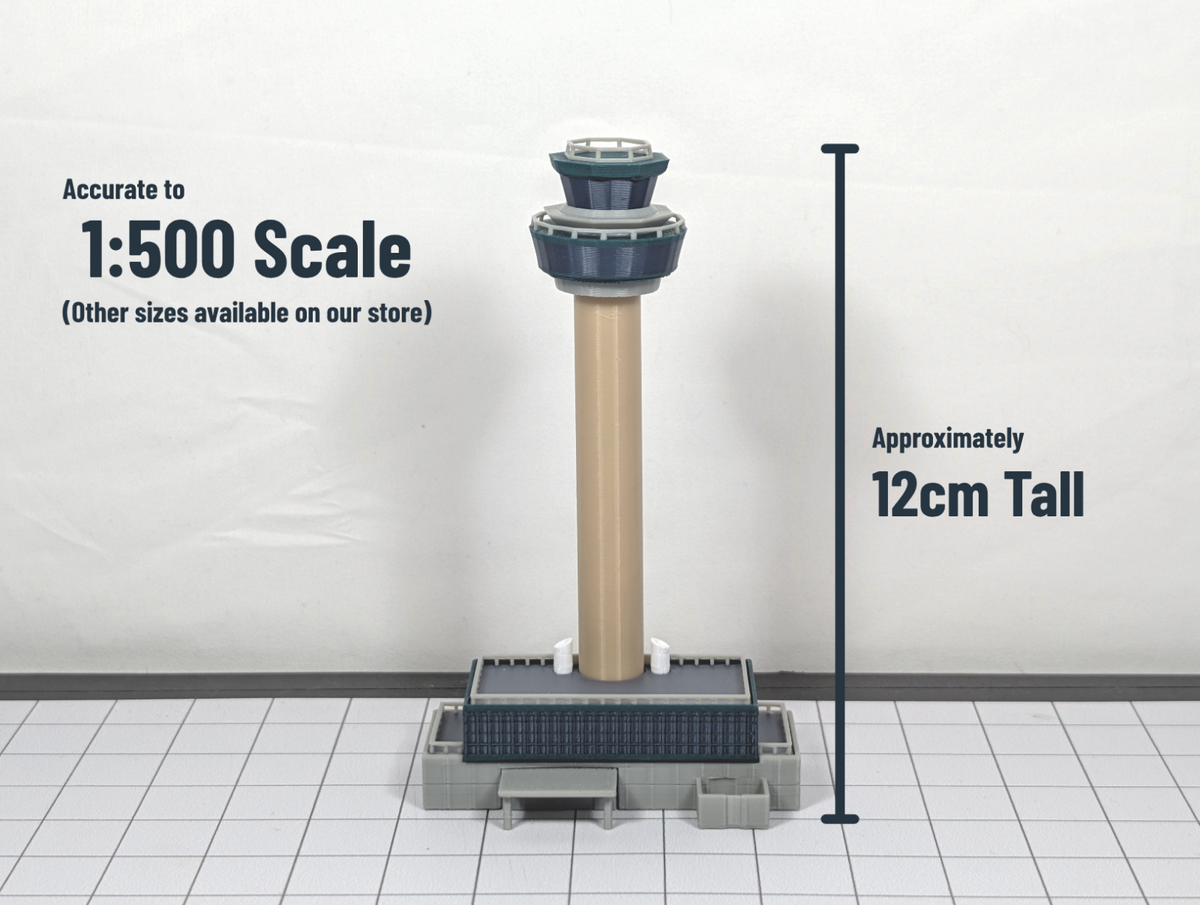 London Stansted Airport ATC Air Traffic Control Tower 1:500 Scale Building Model