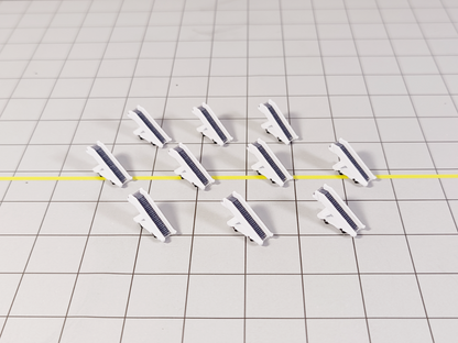 10x Narrowbody Aircraft Stairs Airport GSE Vehicles 1:400 Scale Diorama
