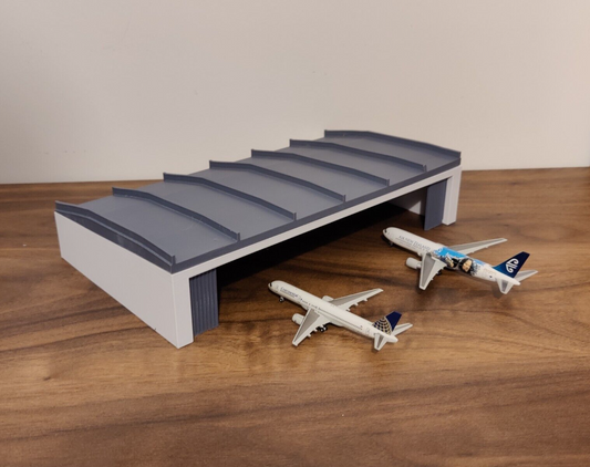 Large Aircraft Hangar Maintenance Building Airport Model 1:500 Scale Custom