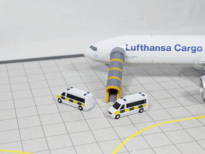 5x Police Vans/Minibus Emergency Airport GSE 1:200 Scale Diorama Vehicles