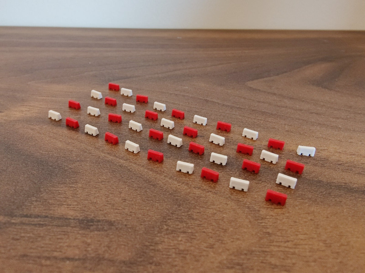 100x Red & White Airport Block Fences Aircraft Taxiway/Apron Models 1:400 Scale