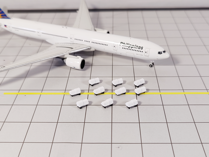 10x Aircraft Ground Power Units (GPU) Airport Vehicle Models 1:400 Scale