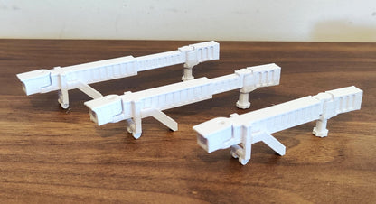 3 Extendable Widebody Air Jet Bridge Gate Grey/White 1:400 Scale Airport Diorama
