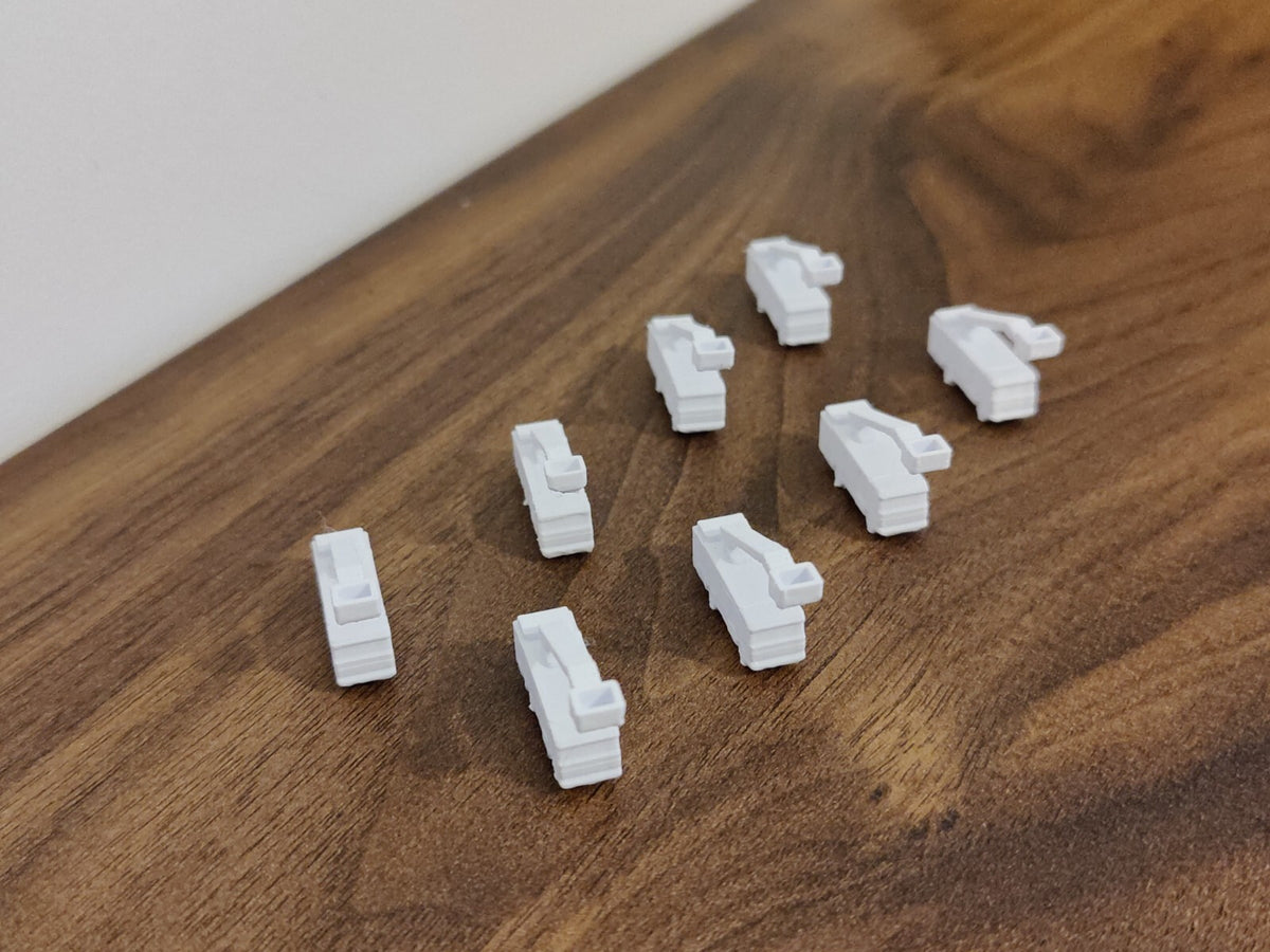 8x Aircraft De-icing Trucks GSE Ground Vehicles Models 1:400 Scale Diorama (Blank)