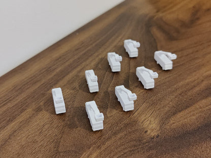 8x Aircraft De-icing Trucks GSE Ground Vehicles Models 1:400 Scale Diorama (Blank)