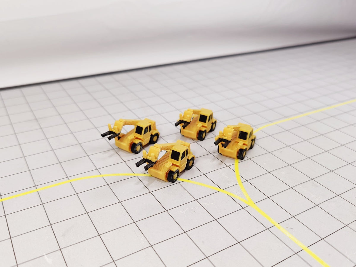 Telehandler Fork Lift (x4) Airport Construction/Cargo GSE Vehicles 1:200 Scale